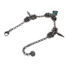 Dames RVS Armband met Turquoise Kattenoog Steen en Speerpunt Hanger