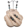 RVS Haakoorbellen met Turquoise Kattenoog Steen en Speerpunt Hanger