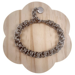 Exclusieve Gepolijst RVS Verweven Ringarmband Handgemaakt Verstelbaar