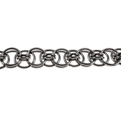 Dames RVS Celta Geweven Armband met Groene Chalcedoon Verstelbaar