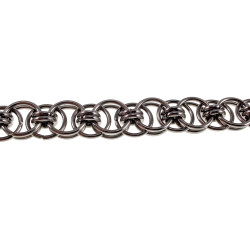 RVS Armband met Celtisch Gewevenschakels en Amber Kattenoog Handgemaakt