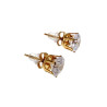 Unisex 8mm Oorknoppen met Fonkelende Zirkonia -  Goudkleur RVS