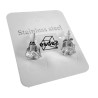 RVS Oorknoppen met Fonkelende Zirkonia -  8mm Ronde Oorbellen Unisex