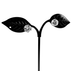 RVS Oorknoppen met Fonkelende Zirkonia -  8mm Ronde Oorbellen Unisex