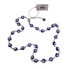 Dames RVS Symbolische Ketting met 8mm Blauw  Turkse Oog - Verstelbaar