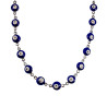 Dames RVS Symbolische Ketting met 8mm Blauw  Turkse Oog - Verstelbaar