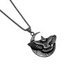 60cm x 3mm RVS Jasseron-Ketting + Grote Adelaar Hanger Unisex