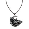 60cm x 3mm RVS Jasseron-Ketting + Grote Adelaar Hanger Unisex
