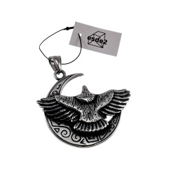 60cm x 3mm RVS Jasseron-Ketting + Grote Adelaar Hanger Unisex