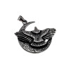 60cm x 3mm RVS Jasseron-Ketting + Grote Adelaar Hanger Unisex
