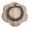 Unisex Brede RVS  Armband met Geweven Ringen - Verstelbaar 16 tot 19cm