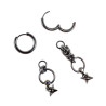 Unisex RVS Oorringen met Asymmetrische Hangers Handgemaakt door esde2