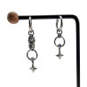 Unisex RVS Oorringen met Asymmetrische Hangers Handgemaakt door esde2