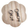 Unisex RVS Oorringen met Asymmetrische Hangers Handgemaakt door esde2