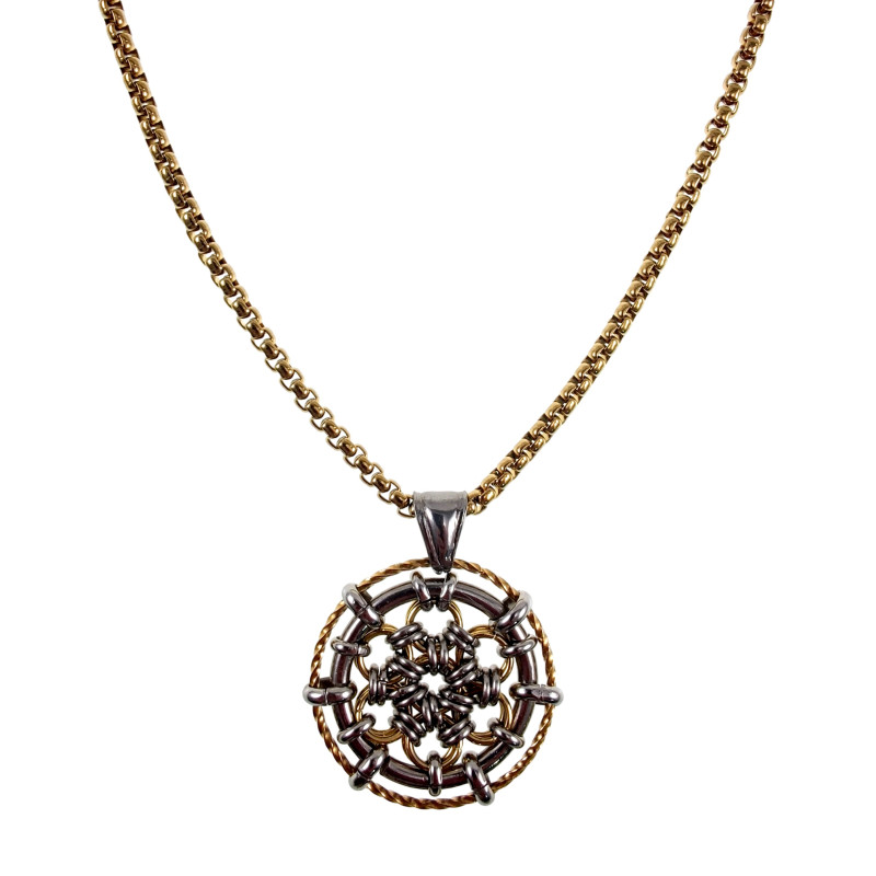 Ketting + Bloemhanger Dames - Verguld RVS - Handgemaakt door esde2 Ketting + Bloemhanger Dames - Verguld RVS - Handgemaakt door esde2