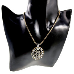 Ketting + Bloemhanger Dames - Verguld RVS - Handgemaakt door esde2