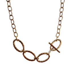 Gold Plated RVS - Ovale Schakelketting met T-Sluiting Als Versiering