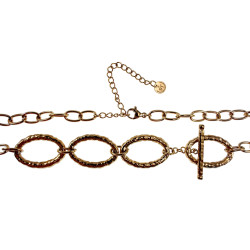 Gold Plated RVS - Ovale Schakelketting met T-Sluiting Als Versiering