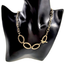 Gold Plated RVS - Ovale Schakelketting met T-Sluiting Als Versiering