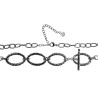 Gepolijst RVS Ovale Schakelketting met T-Sluiting Als Versiering Dames