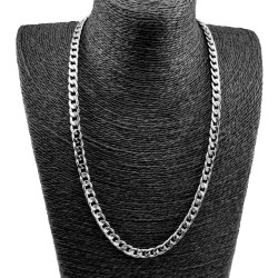 copy of 60cm x 8mm Gourmet Ketting Heren - Verouderd RVS - Schakelketting