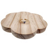 Gold Plated - 16 tot 17mm Verstelbare Ring met Drie Blauwe zirkonia's