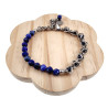 RVS Armband met Natuurlijke Lapis Lazuli-Stenen -16cm tot 20cm