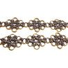 Dames Choker van RVS in Bicolor Bloemdesign Verstelbaar 39 tot 45cm