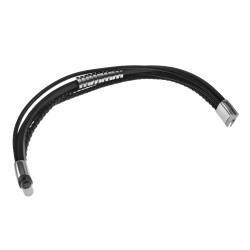 18cm Heren - 5-Bands Zwarte Leren Armband - RVS Magneetsluiting