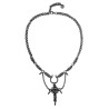 Uniseks - RVS Punk Ketting met Kruishanger - Verstelbaar 50 tot 55cm
