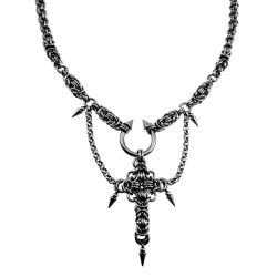 Uniseks - RVS Punk Ketting met Kruishanger - Verstelbaar 50 tot 55cm