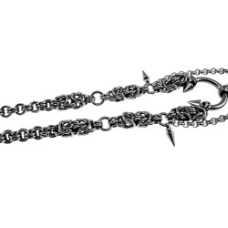 Uniseks - RVS Punk Ketting met Kruishanger - Verstelbaar 50 tot 55cm