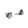 Oorbellen Dames - RVS - Oorknoppen Gorillahand met Parelmorsteen