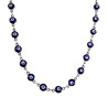 Dames RVS Ketting met 6mm Blauw Turkse Oog - Verstelbaar 45–50 cm
