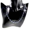 Dames RVS Ketting met 6mm Blauw Turkse Oog - Verstelbaar 45–50 cm