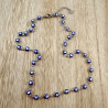 Dames RVS Ketting met 6mm Blauw Turkse Oog - Verstelbaar 45–50 cm