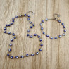 Dames RVS Ketting met 6mm Blauw Turkse Oog - Verstelbaar 45–50 cm