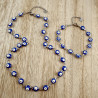 Dames RVS Symbolische Ketting met 8mm Blauw  Turkse Oog - Verstelbaar