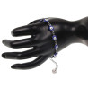 Dames RVS Armband met 8mm Blauwe Turkse Oog - Verstelbaar 19 tot 20 cm