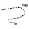 Dames RVS Armband met 6mm Blauwe Turkse Oog - Verstelbaar 19 tot 20 cm