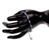 Dames RVS Armband met 6mm Blauwe Turkse Oog - Verstelbaar 19 tot 20 cm
