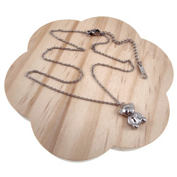 Dames RVS Ketting met Schattige Teddybeer Hanger - Verstelbaar 40-45cm