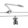Dames RVS Ketting met Schattige Teddybeer Hanger - Verstelbaar 40-45cm
