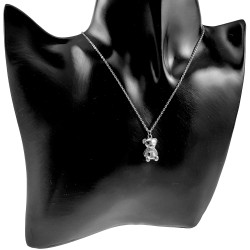Dames RVS Ketting met Schattige Teddybeer Hanger - Verstelbaar 40-45cm