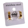 ∅16mm x 4mm Oorringen Unisex Verguld RVS Oorbellen met golvend patroon