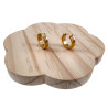 ∅16mm x 4mm Oorringen Unisex Verguld RVS Oorbellen met golvend patroon