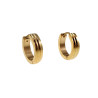 ∅16mm x 4mm Oorringen Unisex Verguld RVS Oorbellen met golvend patroon