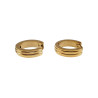 ∅16mm x 4mm Oorringen Unisex Verguld RVS Oorbellen met golvend patroon
