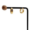 ∅16mm x 4mm Oorringen Unisex Verguld RVS Oorbellen met golvend patroon