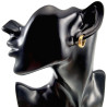 ∅16mm x 4mm Oorringen Unisex Verguld RVS Oorbellen met golvend patroon